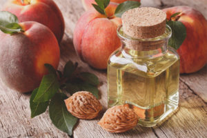  The use of peach oil for hair