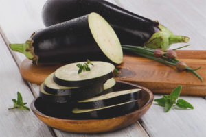  Borst-gevoede aubergines